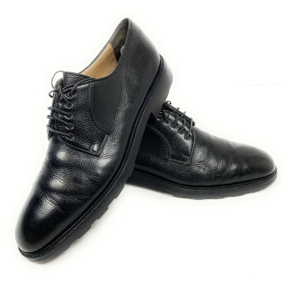 Salvatore Ferragamo Mens Pebbled Leather Derby Lace-up Dress Oxford Size 10.5D main image 5